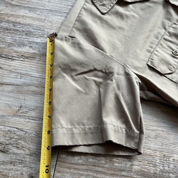 Dickies Short Sleeve Work Shirt Small Dessert Sand Brown Tan - Picture 6 of 10
